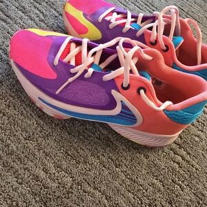 Nike Kids Sneakers in Pink, Purple, and Yellow